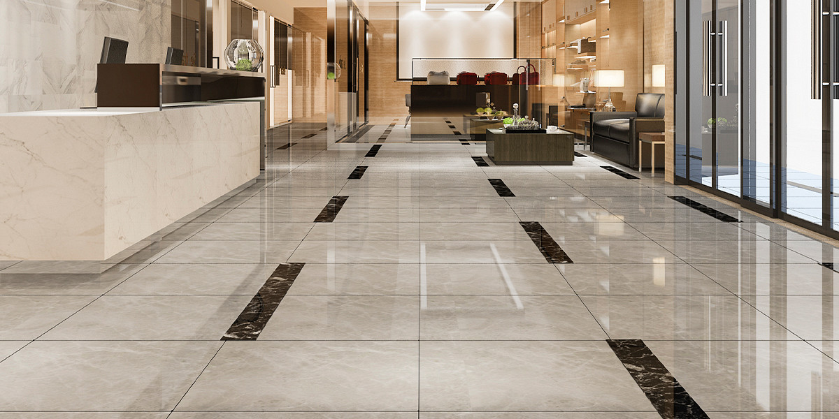 Commercial tile flooring design project