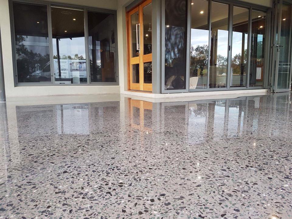Modern commercial lobby flooring