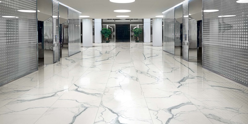 Commercial space with tile flooring